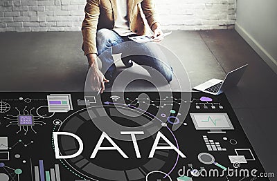 Data Information Statistics Technology Analysis Concept Stock Photo