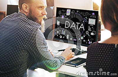 Data Information Statistics Technology Analysis Concept Stock Photo