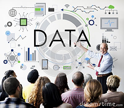 Data Information Statistics Technology Analysis Concept Stock Photo