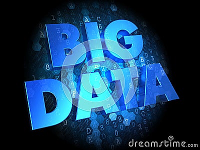 Data Integration on Dark Digital Background. Stock Photo