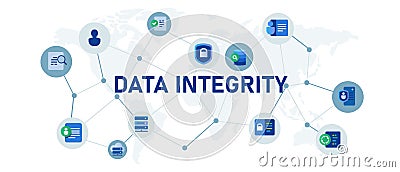 Data integrity database information consistency vector illustration Vector Illustration