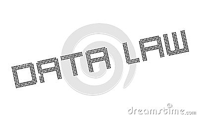 Data Law rubber stamp Vector Illustration