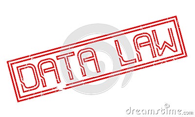 Data Law rubber stamp Vector Illustration