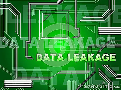 Data Leakage Information Flow Loss 2d Illustration Stock Photo