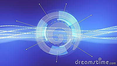 Data Line Stream Network Security Systems Digital Technology Futuristic Hud Background Stock Photo
