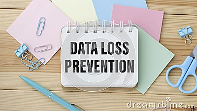 Data Loss Prevention sign on notepad Stock Photo