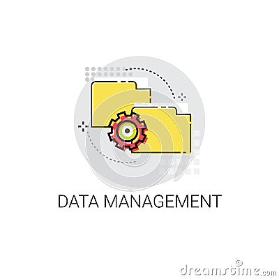 Data Management Content Marketing Icon Vector Illustration
