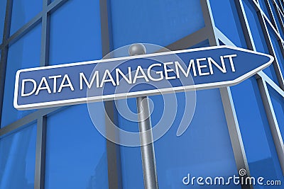 Data Management Cartoon Illustration