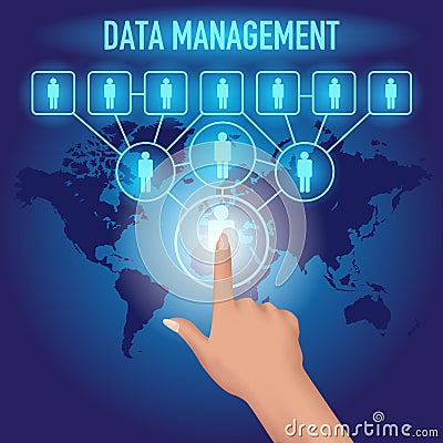 Data management Vector Illustration