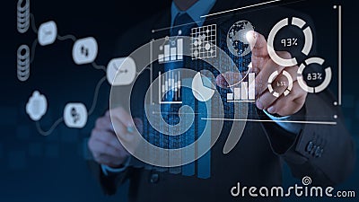 Data Management System DMS with Business Stock Photo