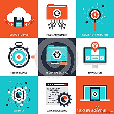 Data Management Vector Illustration