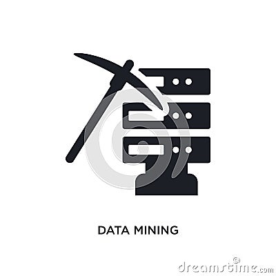 data mining isolated icon. simple element illustration from artificial intellegence concept icons. data mining editable logo sign Vector Illustration