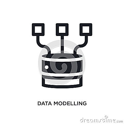 data modelling isolated icon. simple element illustration from technology concept icons. data modelling editable logo sign symbol Vector Illustration