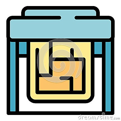 Data plotter icon vector flat Vector Illustration