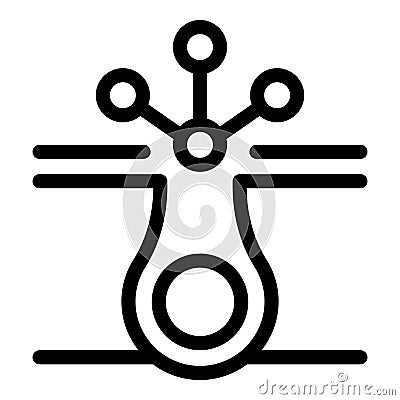 Data processing system transforming information with connections Vector Illustration