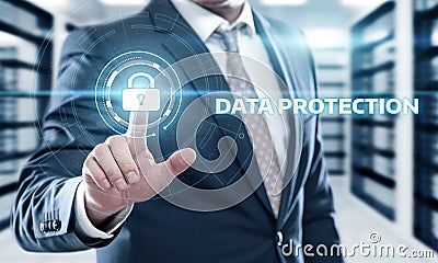 Data protection Cyber Security Privacy Business Internet Technology Concept Stock Photo