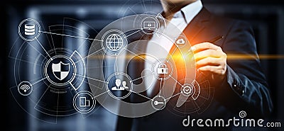 Data protection Cyber Security Privacy Business Internet Technology Concept Stock Photo