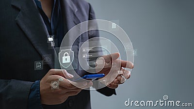 Data protection using cybersecurity and privacy concepts. The user is inputting personal password and username to protect private Stock Photo