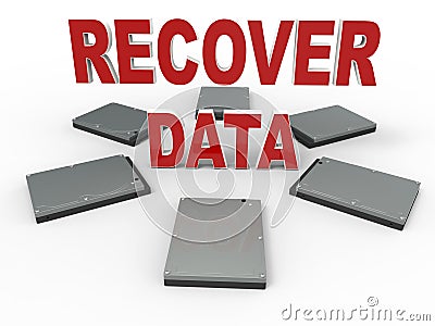 Data recover concept Cartoon Illustration