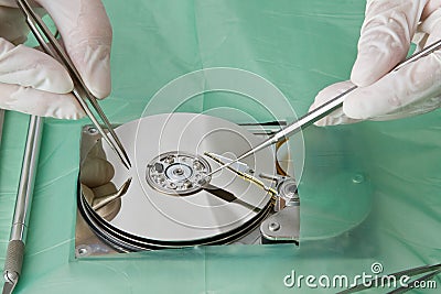 Data recovery Stock Photo