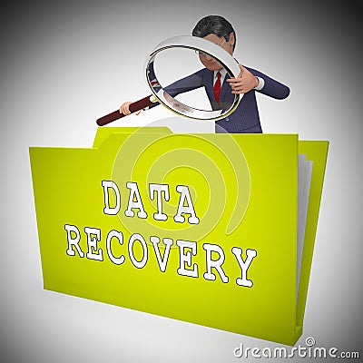 Data Recovery Software Bigdata Restoring 3d Rendering Stock Photo