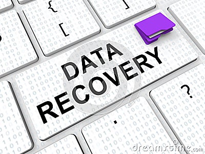 Data Recovery Software Bigdata Restoring 3d Rendering Stock Photo