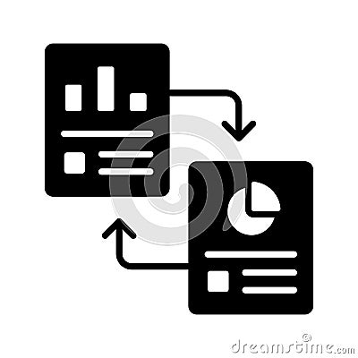 Data reports vector design in modern style, premium icon of data report Vector Illustration