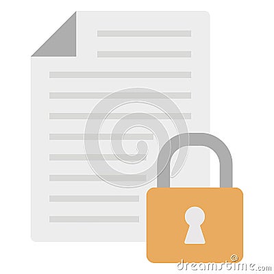 Data safety, file security Color Vector icon which can easily modify or edit Stock Photo