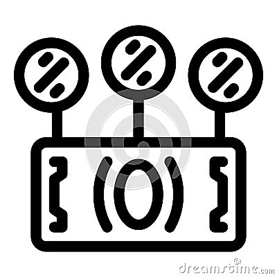 Data science algorithm generating predictive analytics results Vector Illustration