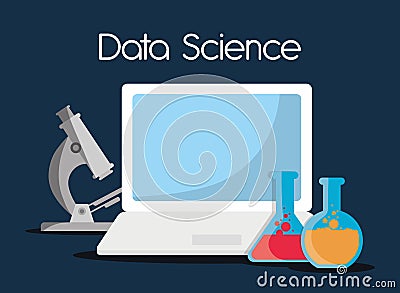 Data Science design , vector illustration Vector Illustration