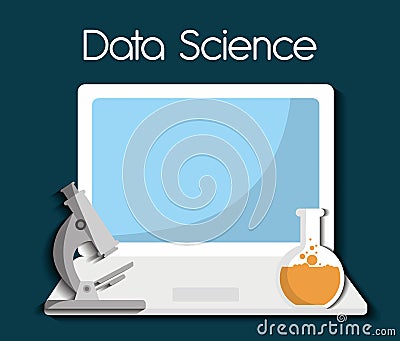 Data Science design , vector illustration Vector Illustration