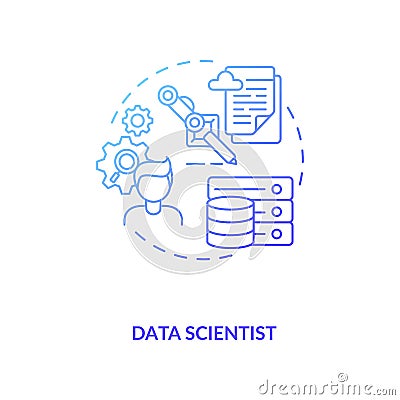 Data Scientist concept icon Vector Illustration