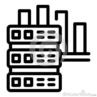 Data server icon outline vector. Entry passcode Vector Illustration