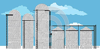 Data silo Vector Illustration