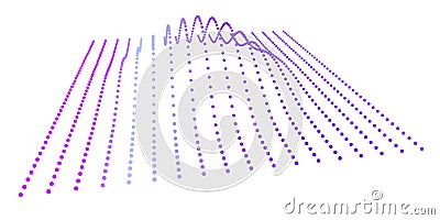 Data slice in the volume function of point data. Three-dimensional flow information. The bulge of the mountain science Stock Photo