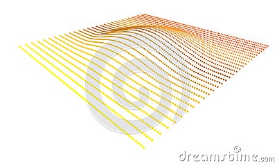 Data slice in the volume function of point data. Three-dimensional flow information. The bulge of the mountain science Stock Photo