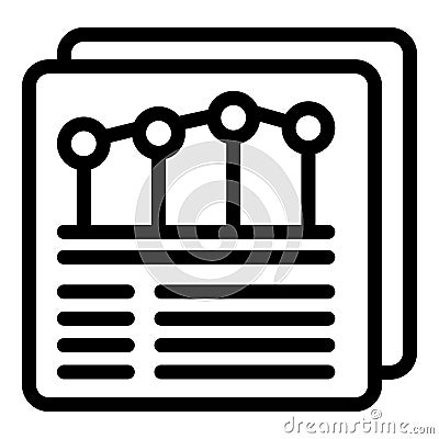 Data smart finance icon outline vector. Chart city future Vector Illustration