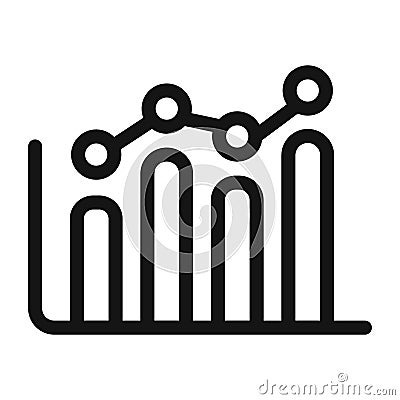 Data Stats Icon Ideal for Performance Metrics and Analytics Vector Illustration