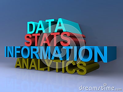 Data Stats Information Analytics Cartoon Illustration