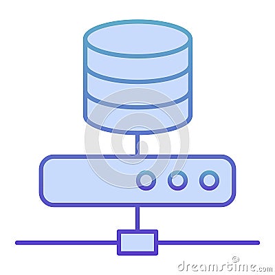 Data storage flat icon. Computer server blue icons in trendy flat style. Database gradient style design, designed for Vector Illustration