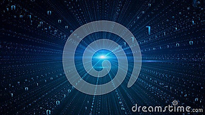 Data Stream Binary Information Abstract Background Stock Photo