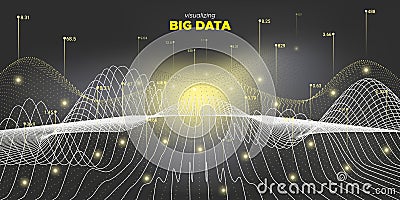 Data Stream. Deep Business Information. Matrix Vector Illustration