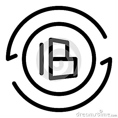 Data synchronisation icon depicting data transferring in loop Stock Photo