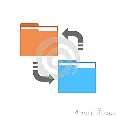Data Synchronization Icon Computer Connection Database Access Synchronize Technology Vector Illustration
