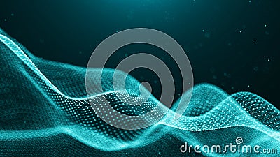 Data technology background. Abstract background. Connecting dots and lines on dark background. 3D rendering. 4k Stock Photo