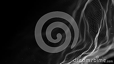 Data technology background. Abstract background. Connecting dots and lines on dark background. 3D rendering. 4k Stock Photo