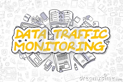 Data Traffic Monitoring - Business Concept. Stock Photo