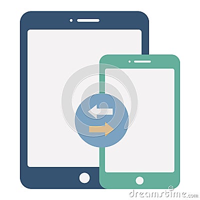 Data transfer Flat Vector icon which can easily modify or edit Vector Illustration