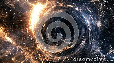 Data Unveiled: Exploring the Event Horizon. Generative AI Stock Photo