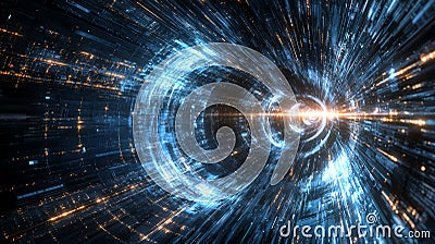 Data Unveiled: Exploring the Event Horizon. Generative AI Stock Photo